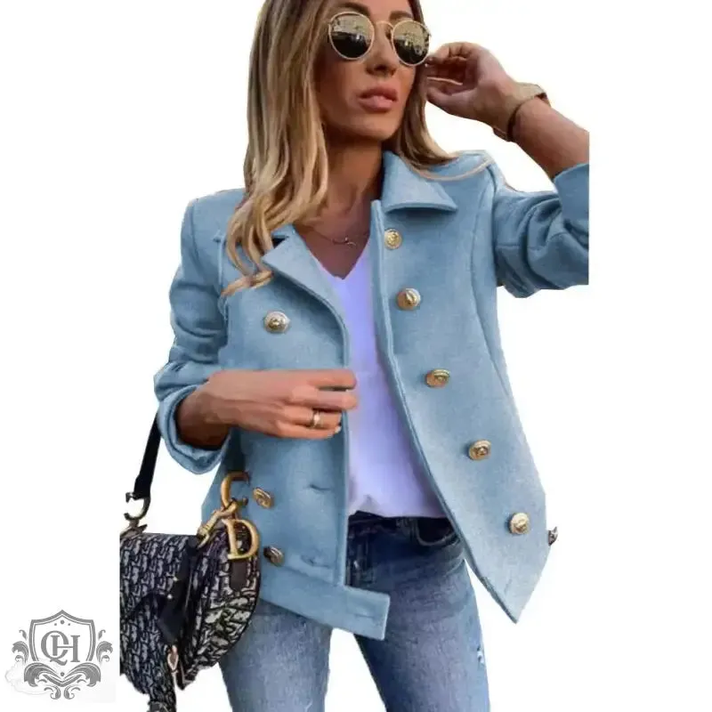 Sleek and Stylish Double-Breasted Jacket