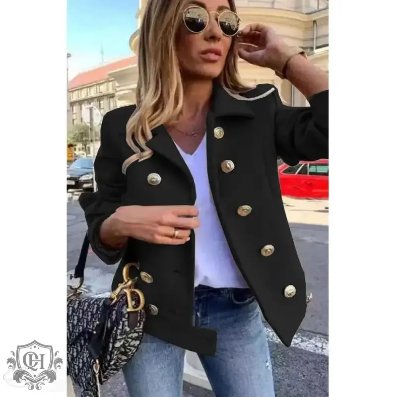Sleek and Stylish Double-Breasted Jacket
