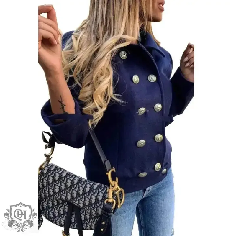 Sleek and Stylish Double-Breasted Jacket