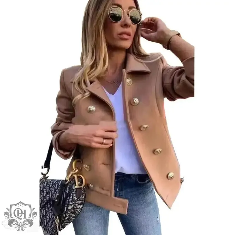 Sleek and Stylish Double-Breasted Jacket