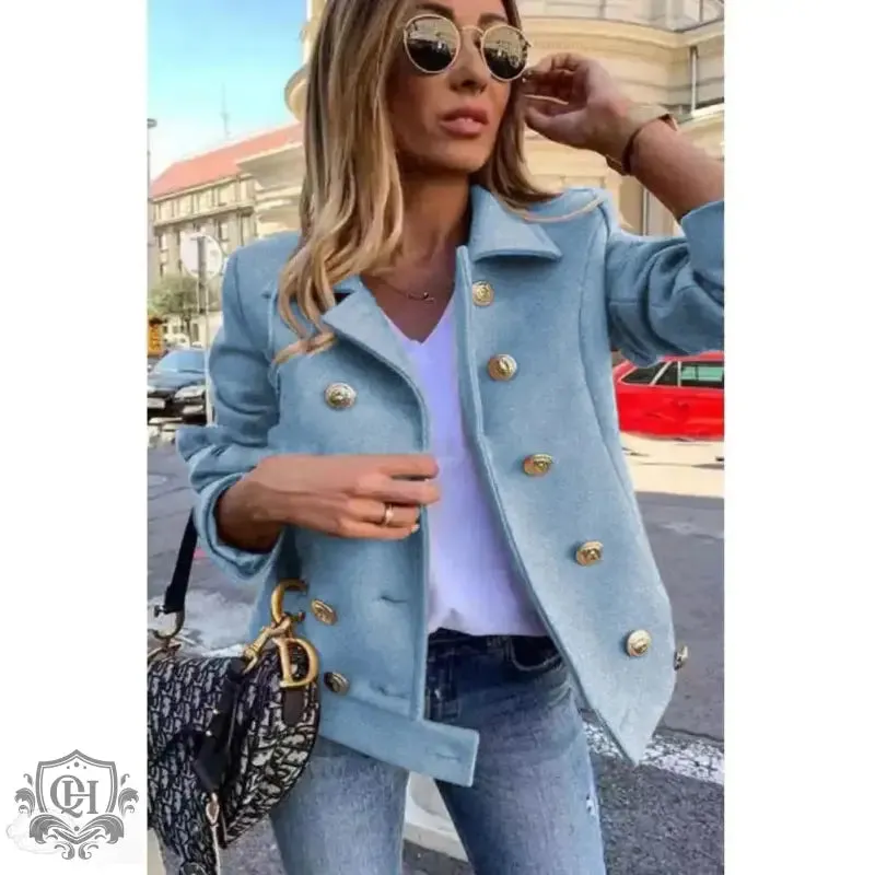 Sleek and Stylish Double-Breasted Jacket