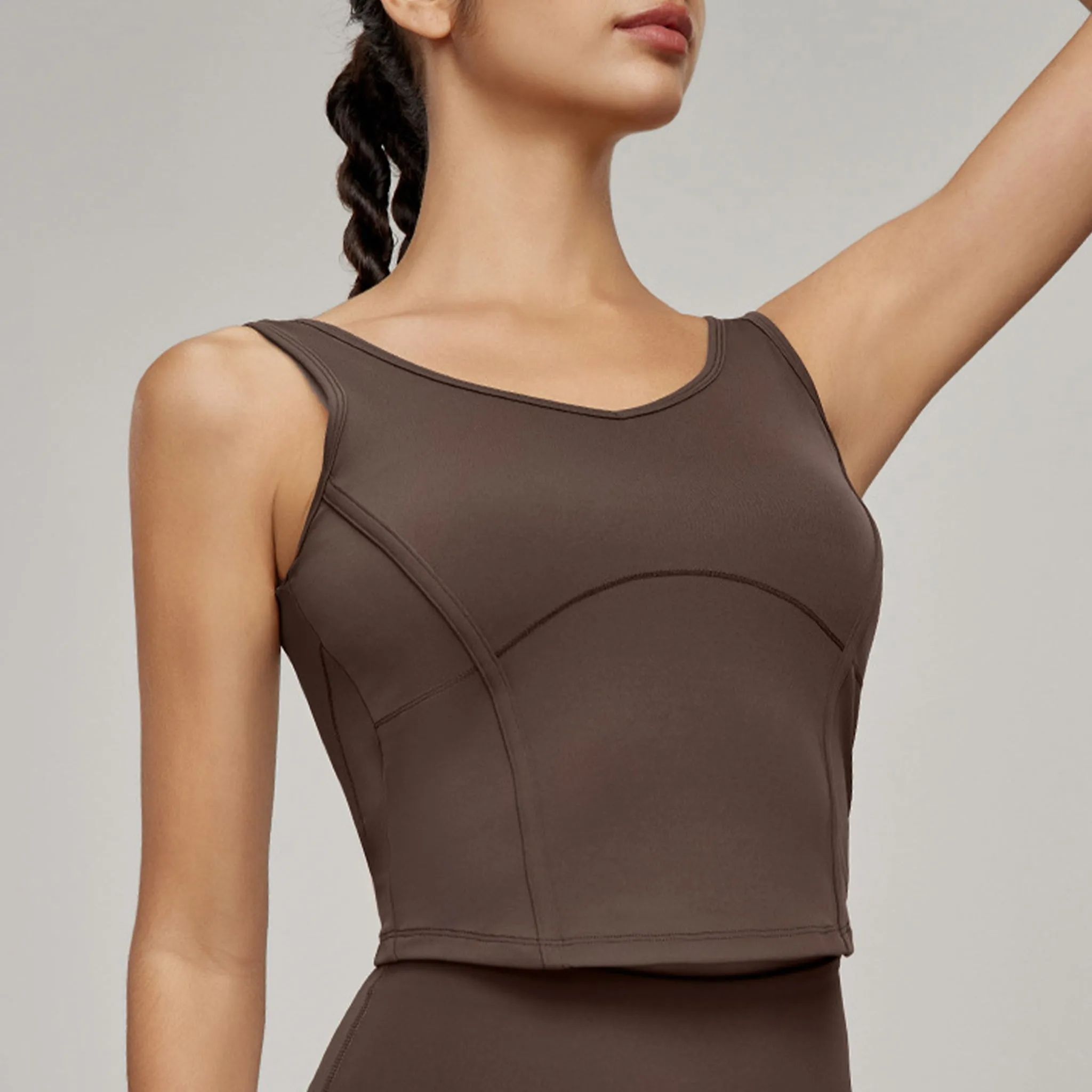Slim Fit Yoga Vest - Beauty Back And Versatile Style