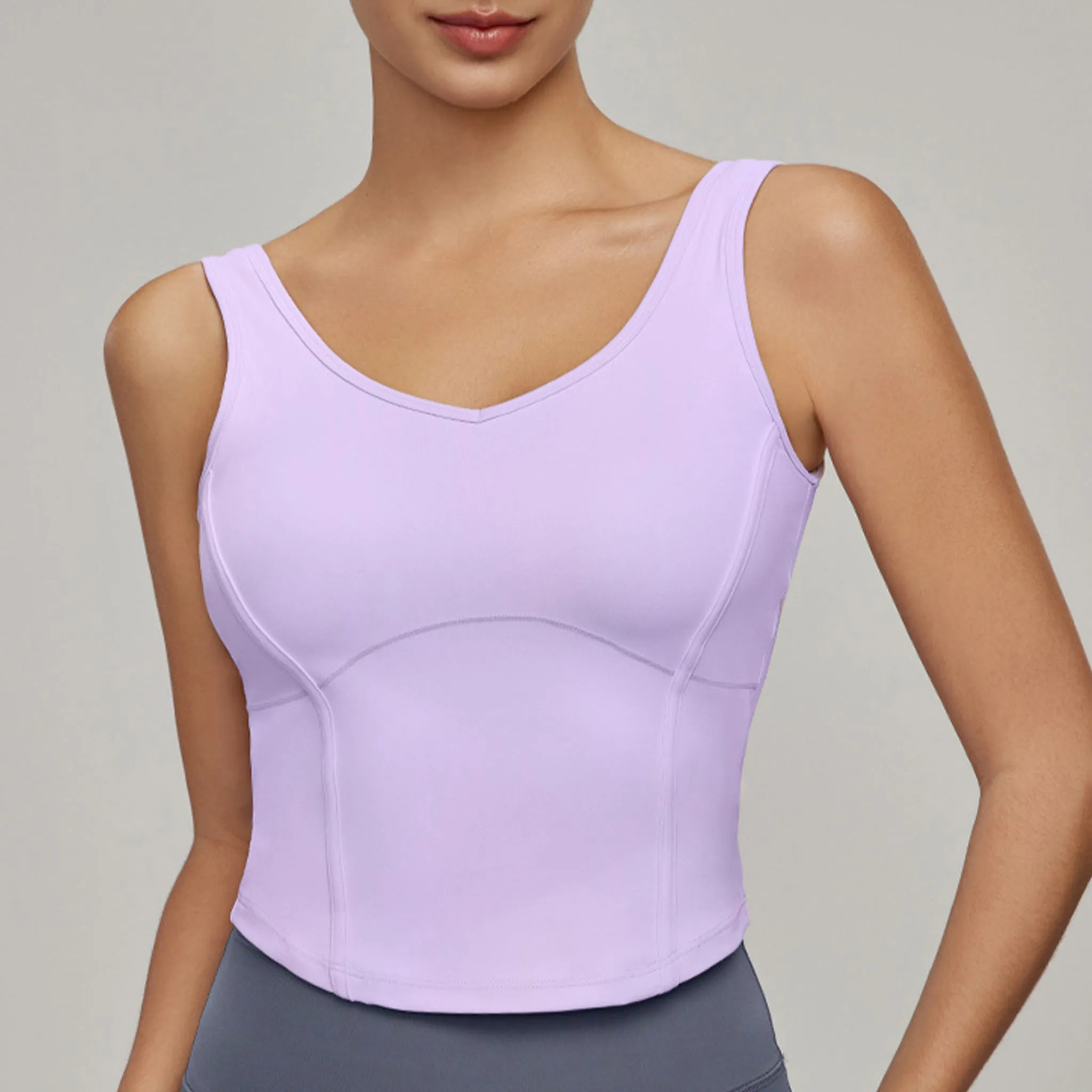 Slim Fit Yoga Vest - Beauty Back And Versatile Style