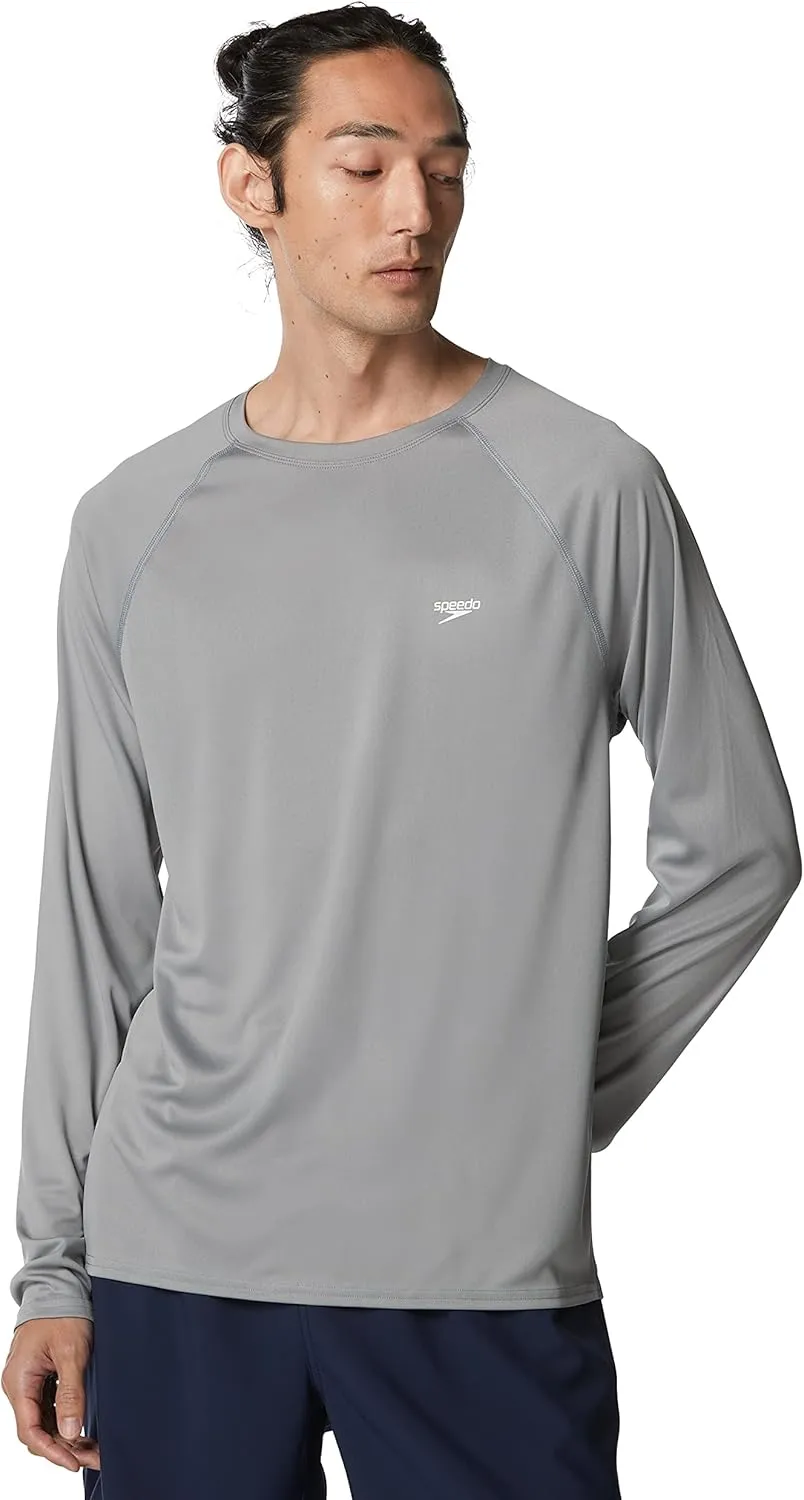 Speedo Men's Uv Swim Shirt Easy Long Sleeve Regular Fit
