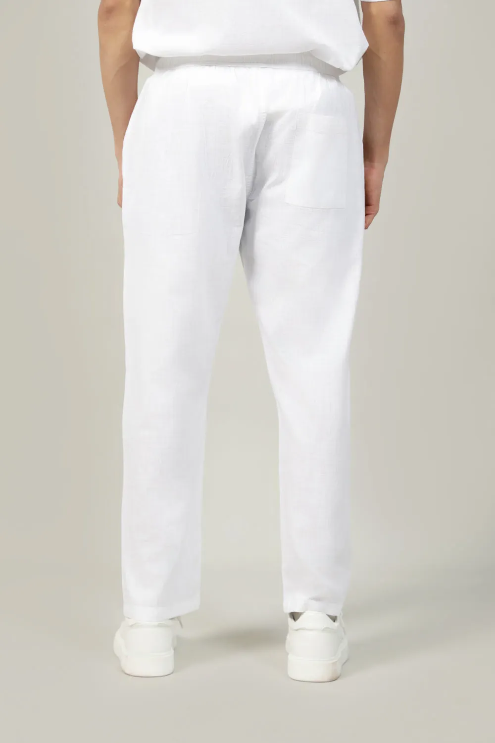 TEXTURED BAGGY FIT EASY PANTS
