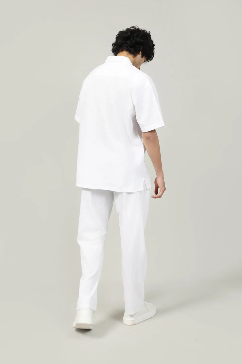TEXTURED BAGGY FIT EASY PANTS