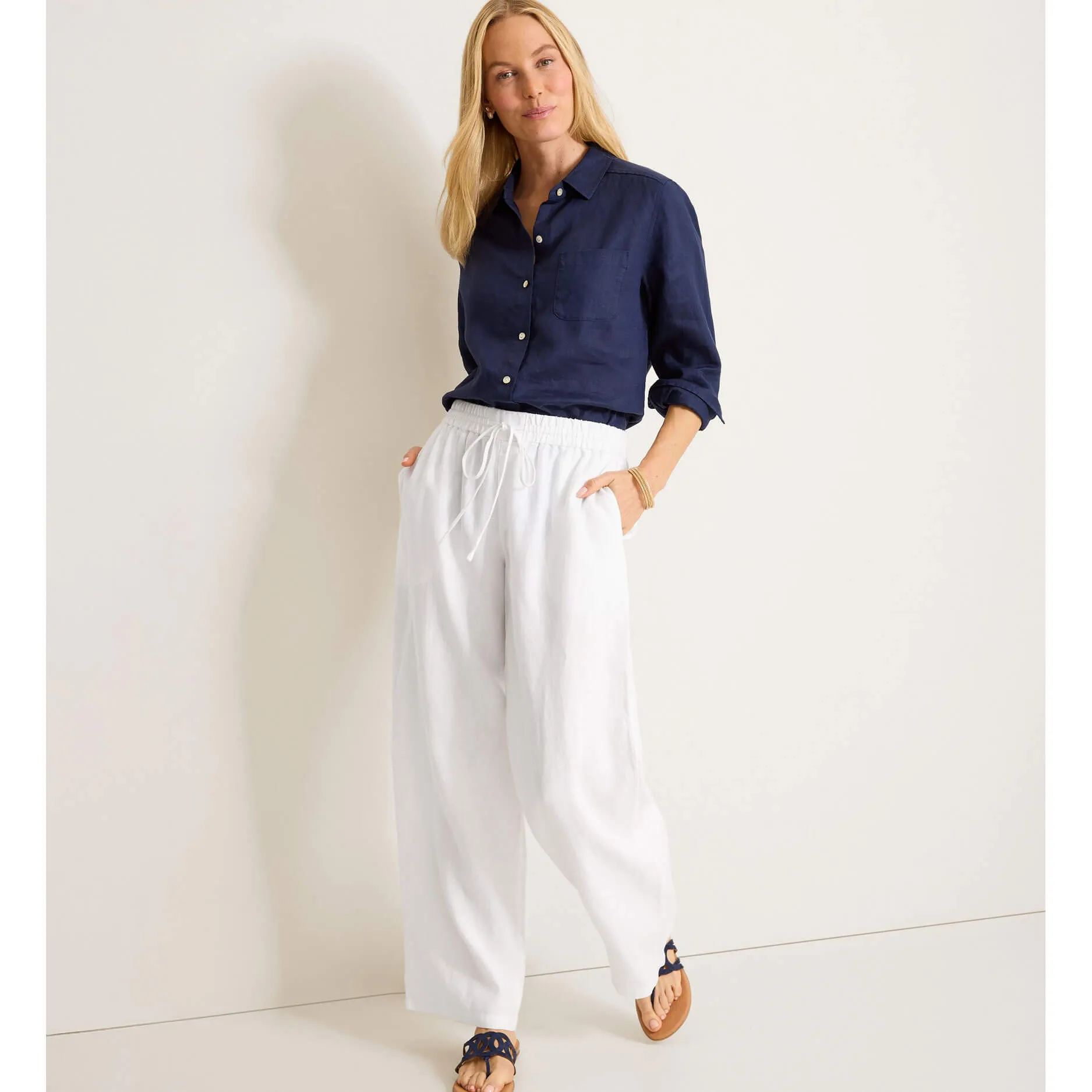 Tommy Bahama Women's Two Palms Easy Linen Pants - White