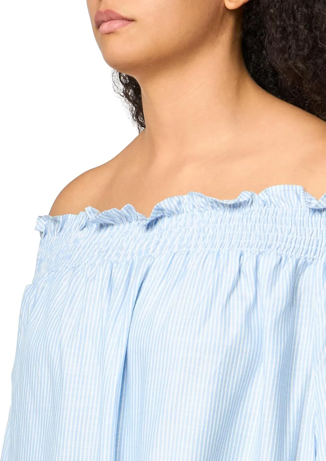 Tommy Hilfiger Women's Bandcollar Button Up Roll Tab Blouse