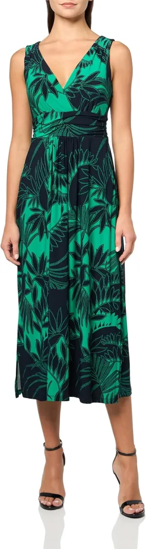 Tommy Hilfiger Women's Sleeveless V-Neck Jersey A-line Midi Dress
