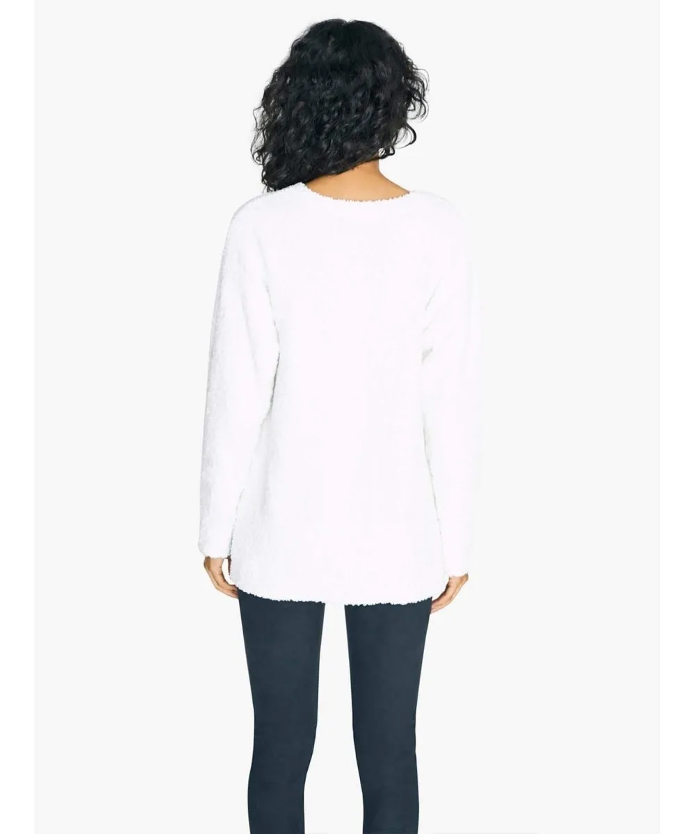 V-Neck Teddy Pullover Opal