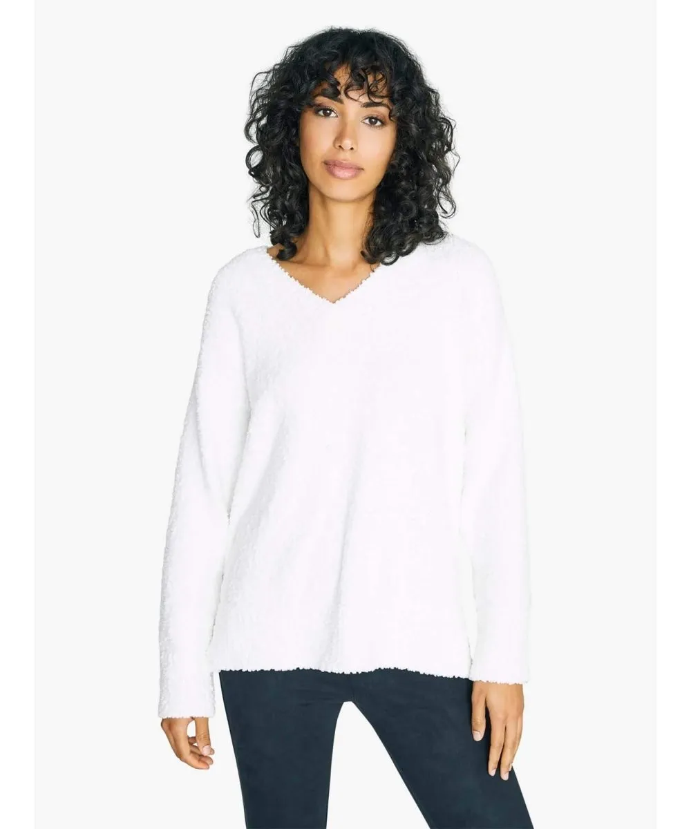V-Neck Teddy Pullover Opal