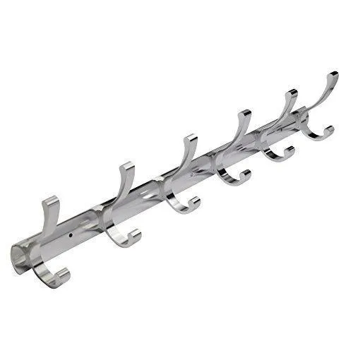 Vidwala Wall Mounted Coat Rack Hook - Double Prong Robe Hooks Metal Decorative Hook Rail - Heavy Duty Wall Hooks for Bathroom Kitchen Office Entryway Hallway