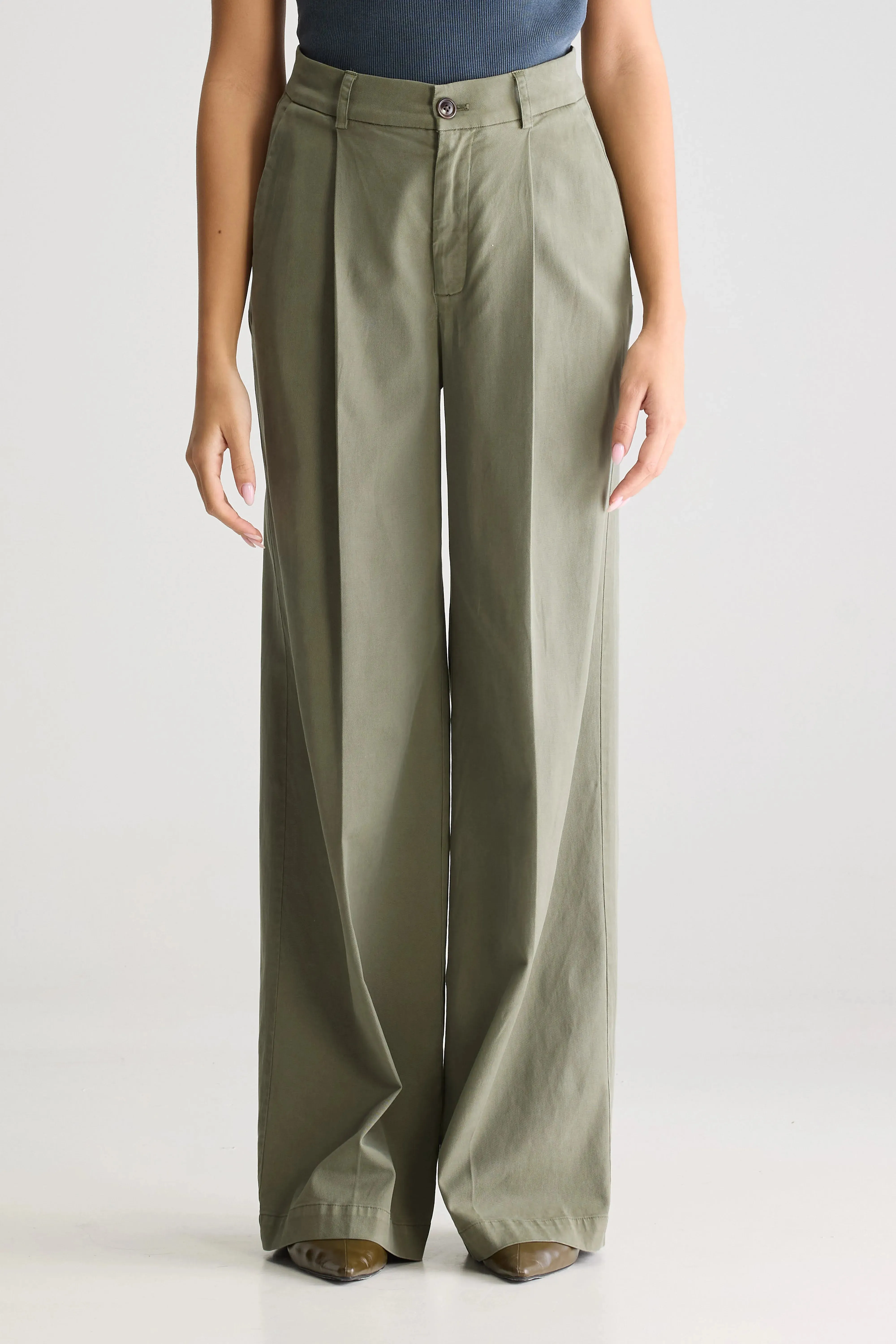 Viktor formal trousers (251 / W / DUSTY OLIVE)