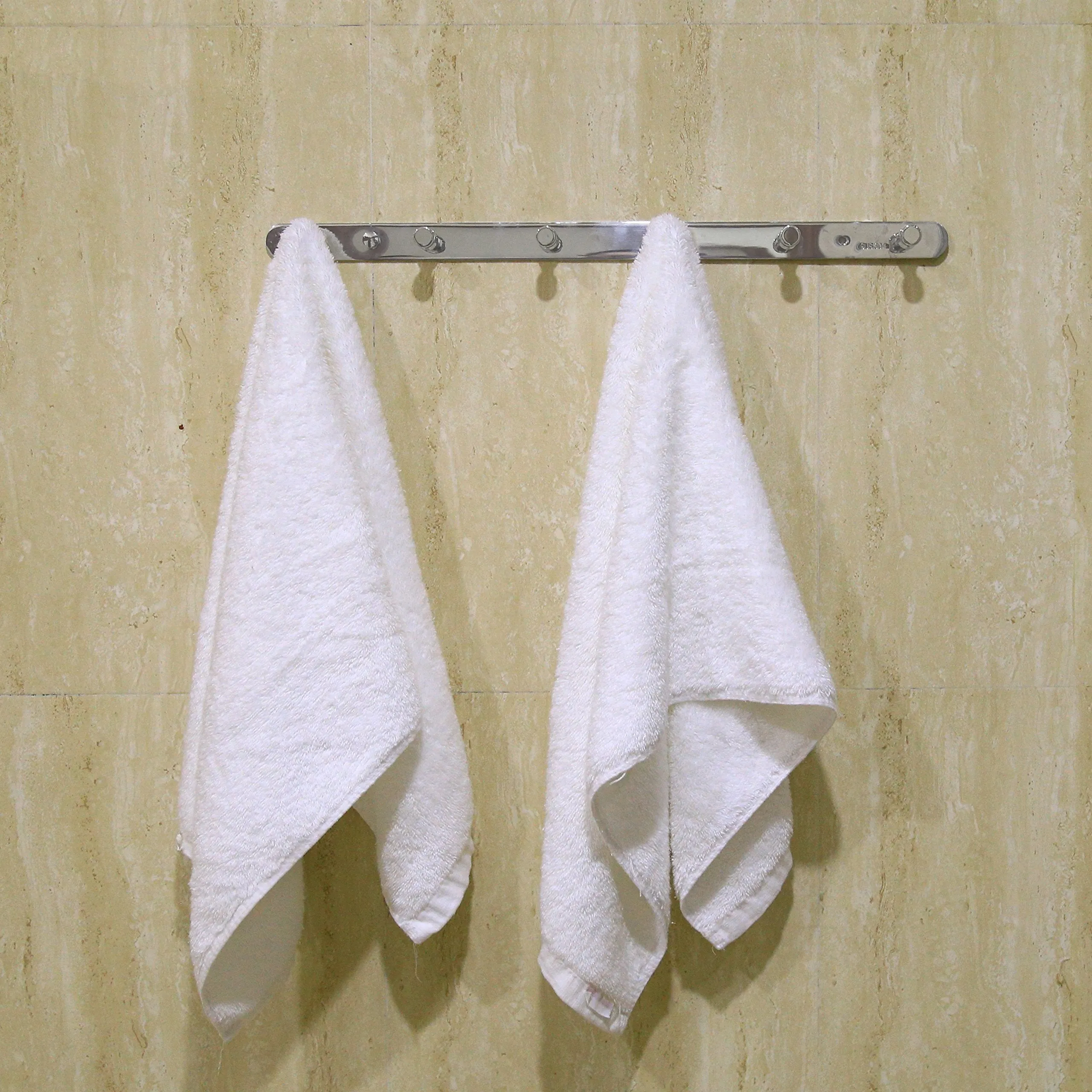 WEBI 2 Set SUS 304 Heavy Duty 6 Peg Robe Coat Kitchen Bath Towel Hooks, Bowling Like Wall Door Mounted Garment Hat Rack Hanger Rail Holder Closet Clothing Garage Home Organizer Storage, Polished IYZ62