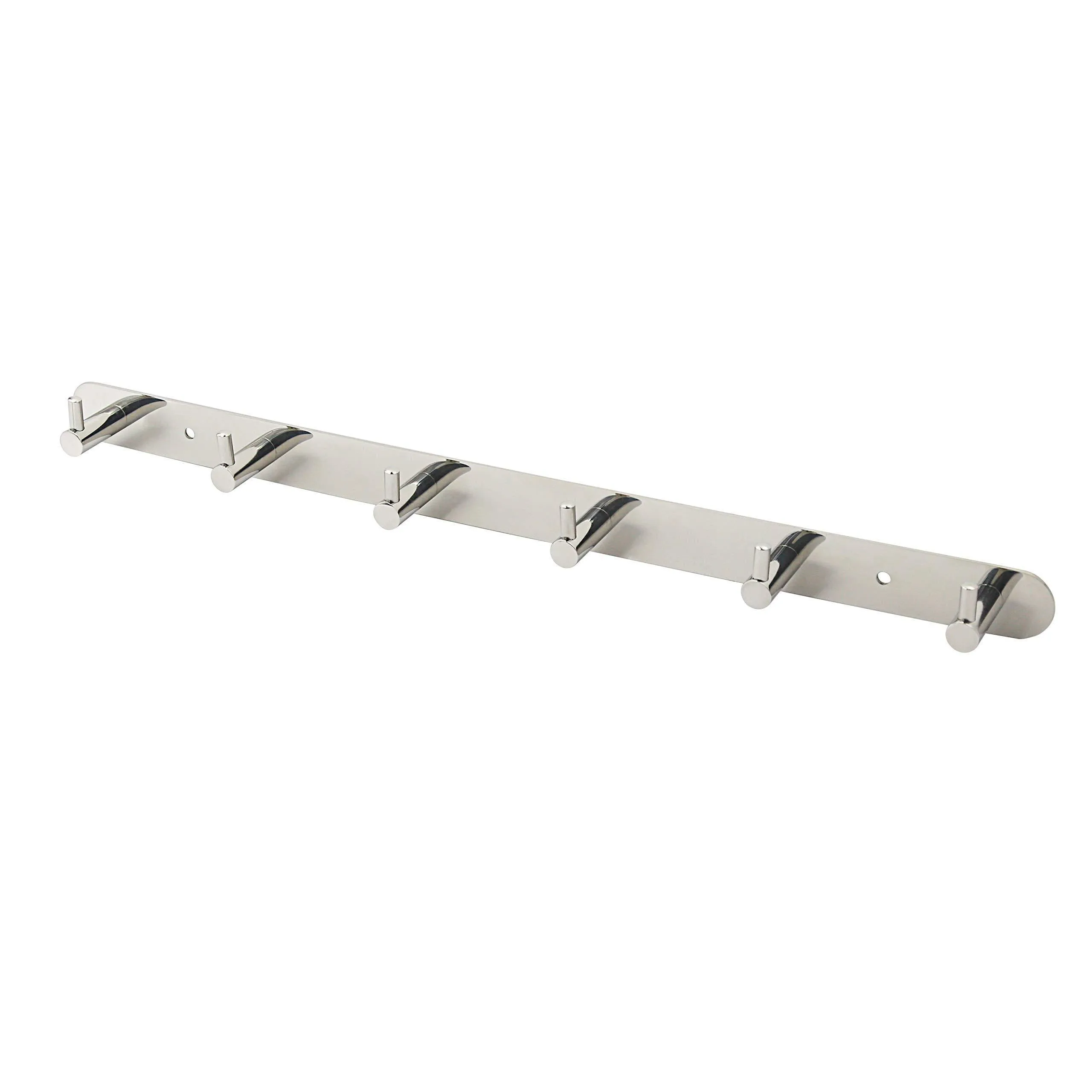 WEBI Polished 6 Peg SUS 304 Coat Robe Hook Hat Garment Rack Kitchen Bath Towel Holder Closet Clothes Hanger, Wall Mounted Bedroom Bathroom Entryway Accessories Home Office Storage Organization 304YZ6