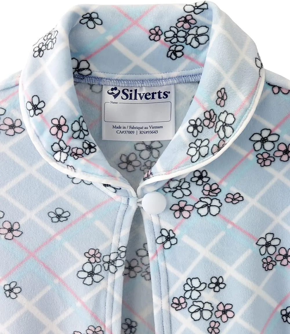 Womens Adaptive Easy-Dress Bed Jacket Cape for Elderly Needs