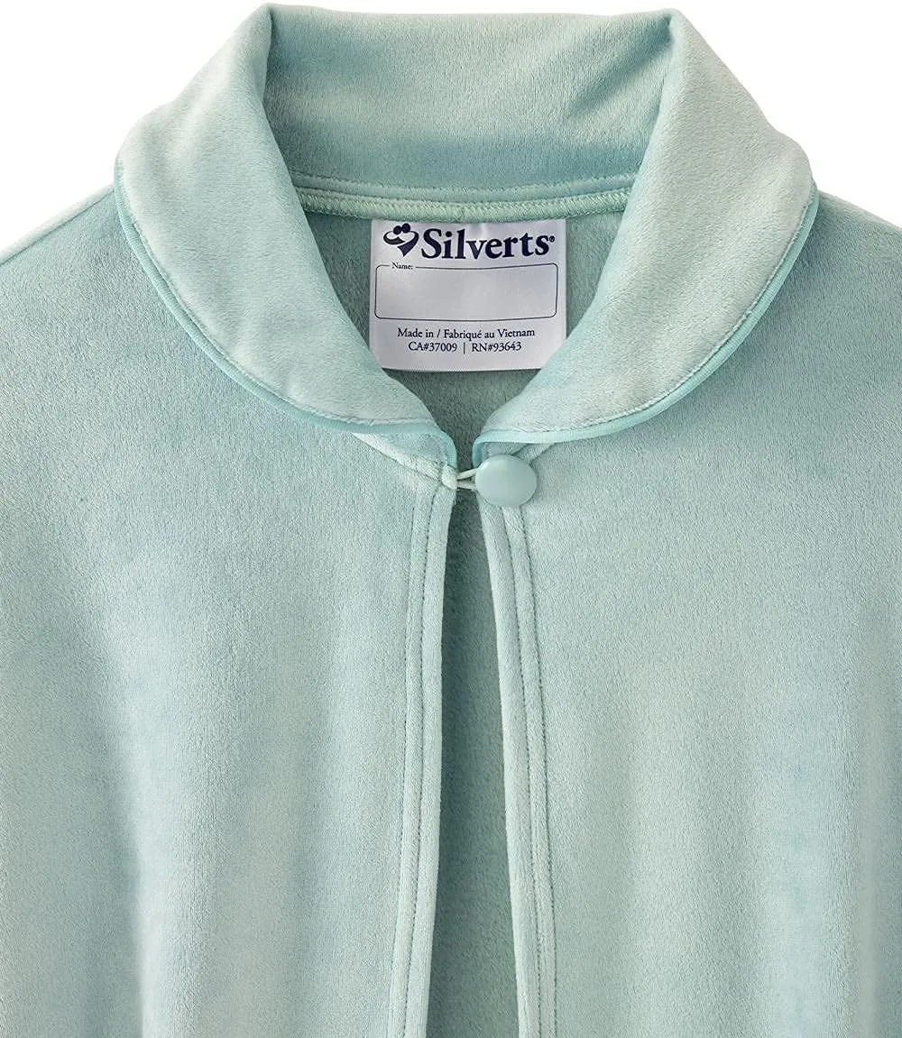 Womens Adaptive Easy-Dress Bed Jacket Cape for Elderly Needs