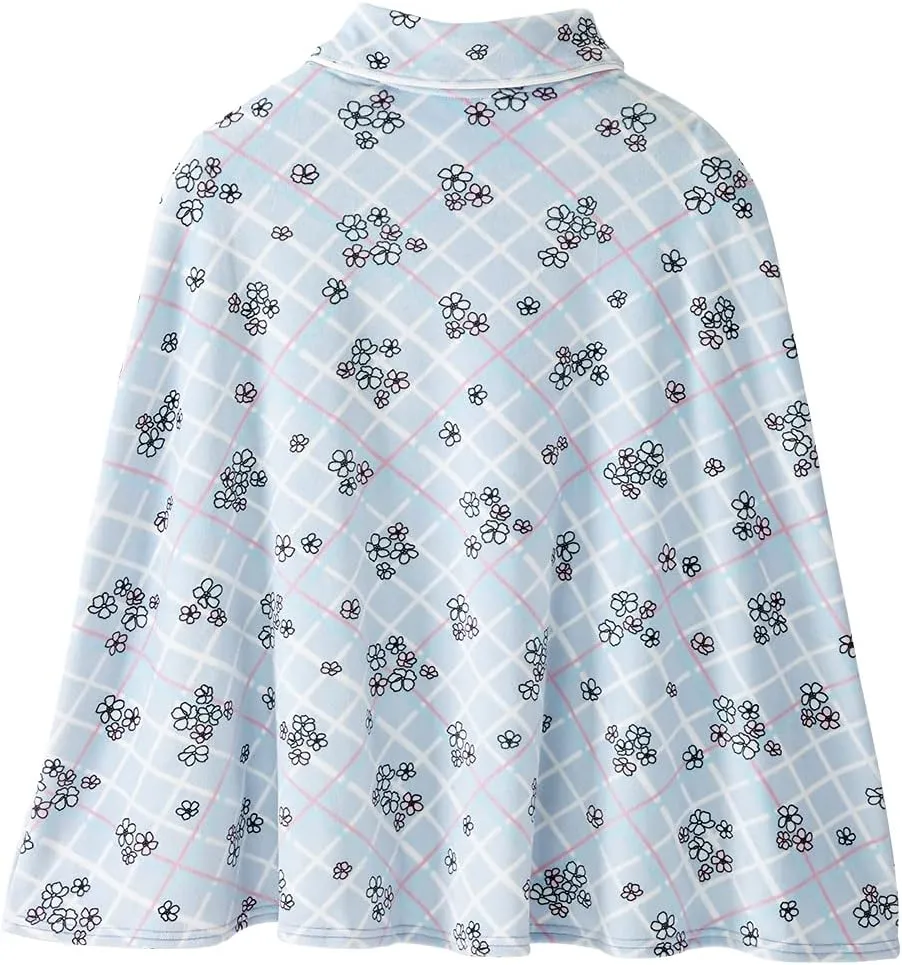 Womens Adaptive Easy-Dress Bed Jacket Cape for Elderly Needs