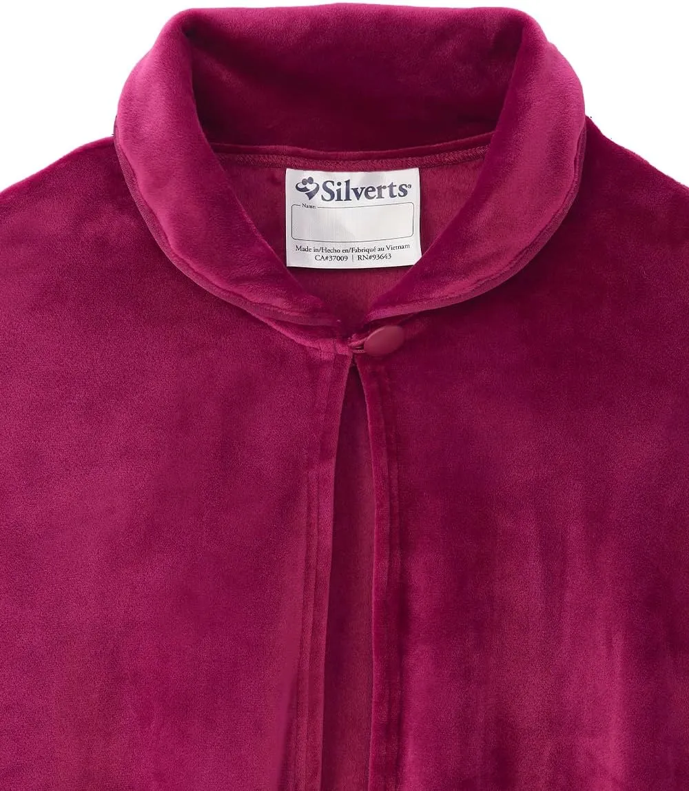 Womens Adaptive Easy-Dress Bed Jacket Cape for Elderly Needs