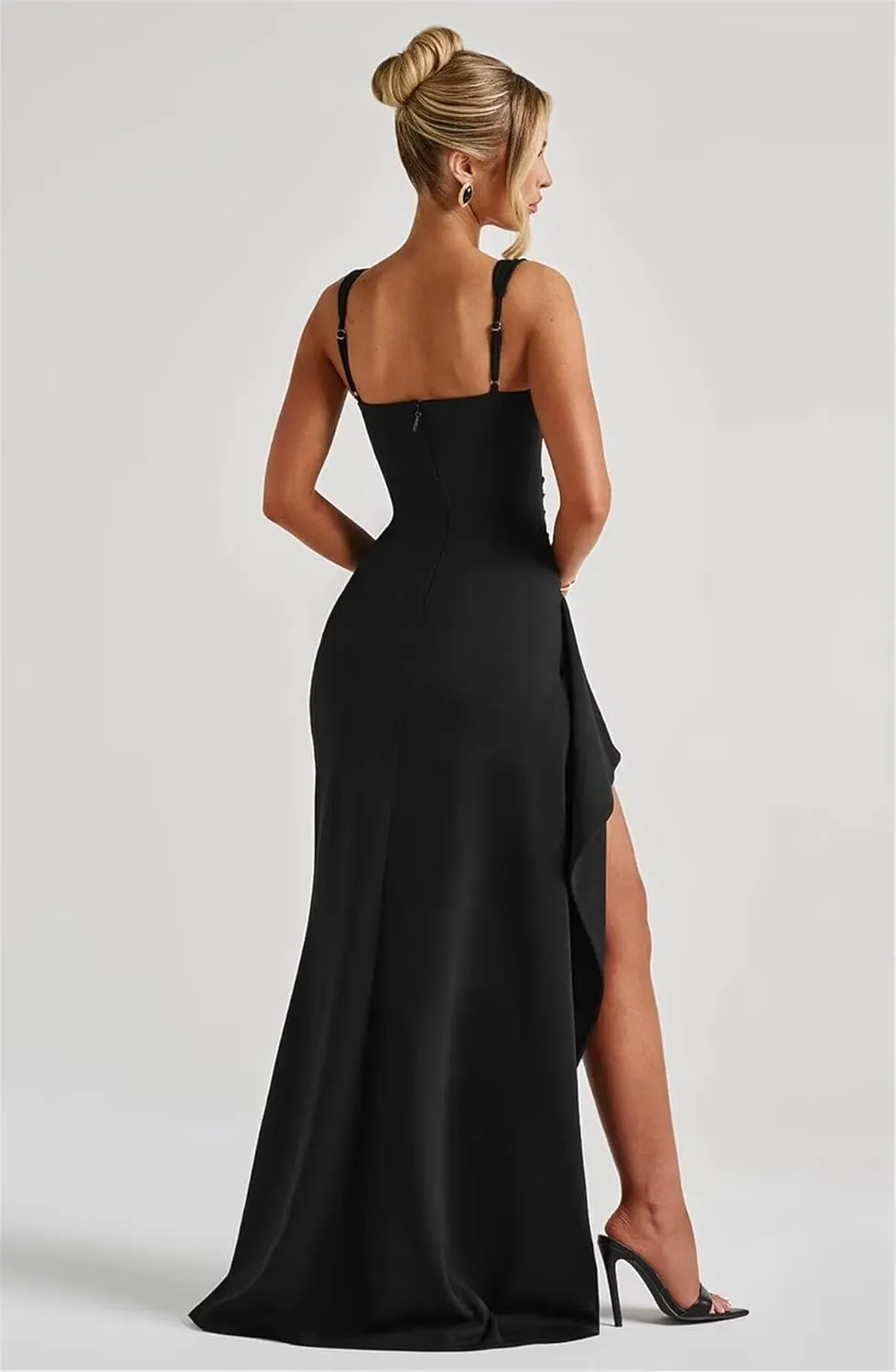 Women's Corset Prom Dresses 2025 Elegant Mermaid Ruffles Ruched Long Formal Evening Cocktail Gowns with Slit
