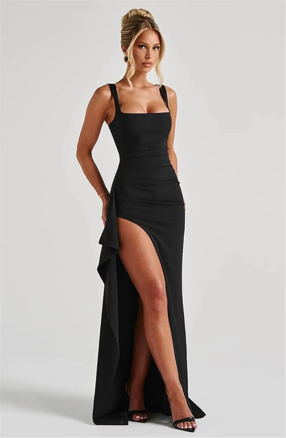 Women's Corset Prom Dresses 2025 Elegant Mermaid Ruffles Ruched Long Formal Evening Cocktail Gowns with Slit