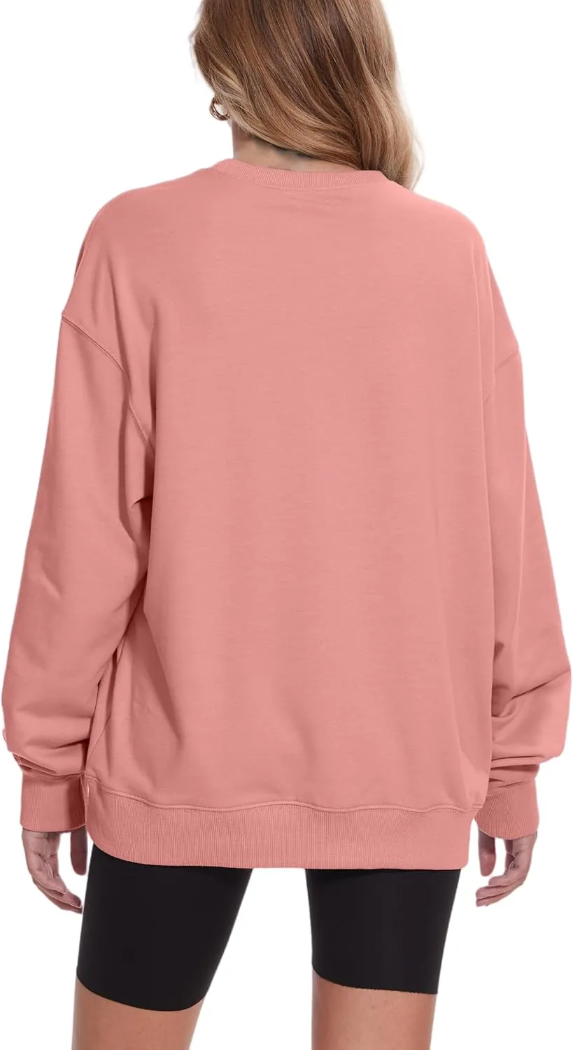 Womens Oversized Sweatshirts Crewneck Pullover Sweaters Casual Long Sleeve Fall Winter Fashion Outfits Clothes