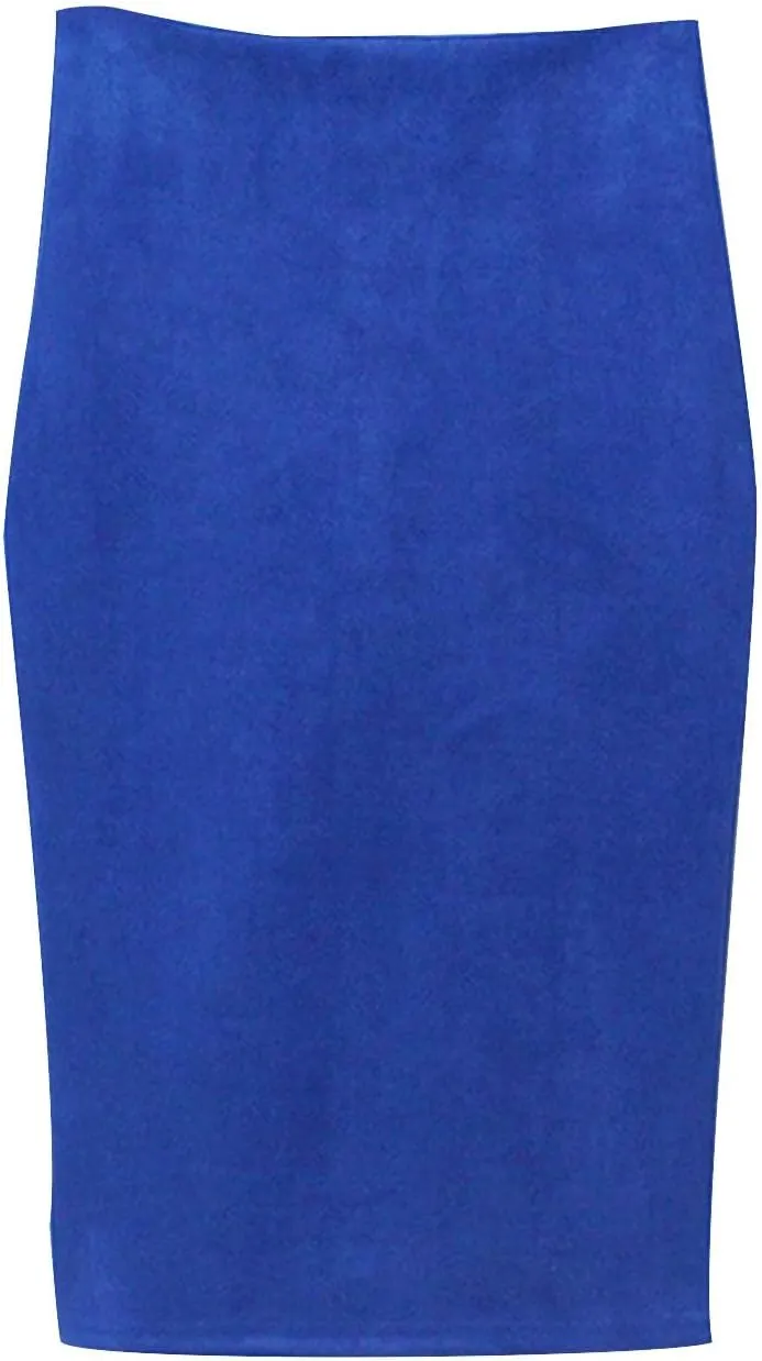 Women's Skirt Solid Color High Waisted Soft Smooth Lightweight Sexy Work Office Skirts Warp Pure Skirt for Party