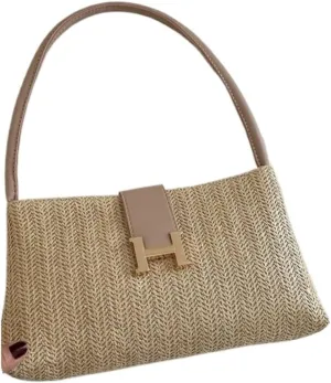 Woven bag,vacation handbags,Straw Bag Straw bag summer versatile niche design shoulder armpit bag Straw Bag Tote