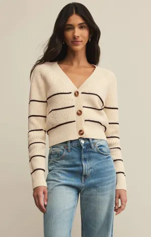 Z Supply Stefi Stripe Cardigan, Sea Salt