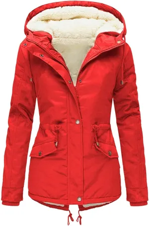 ZBYY Winter Coats for Women Warm Sherpa Fleece Lined Hooded Zip Up Quilted Down Jacket Parka Outwear with Pockets